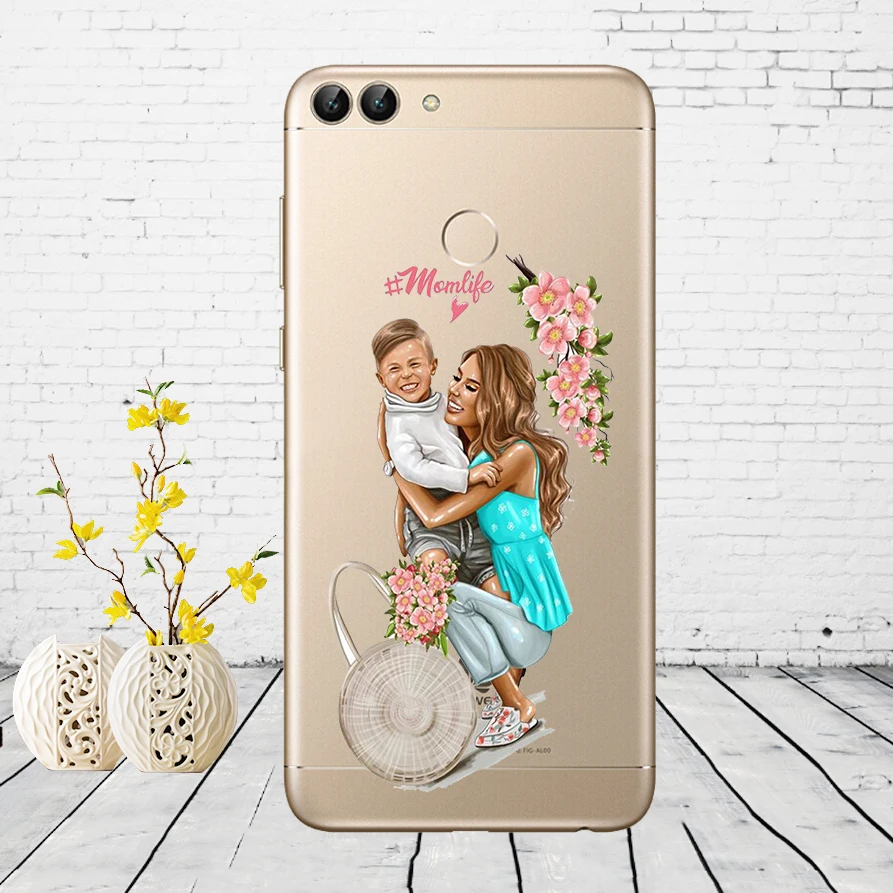 H17 Huawei P Smart Case TPU Мягкий силиконовый прозрачный чехол для телефона huawei P Smart Cover FIG-LX1 Enjoy 7S Чехол - Цвет: H17