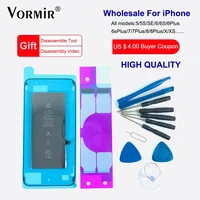 wholesale 0 cycles oem high quality batteries for iphone 5 s se 6 s 6plus 7 8 p 6sp x xr xs max replacement bateria frame glue