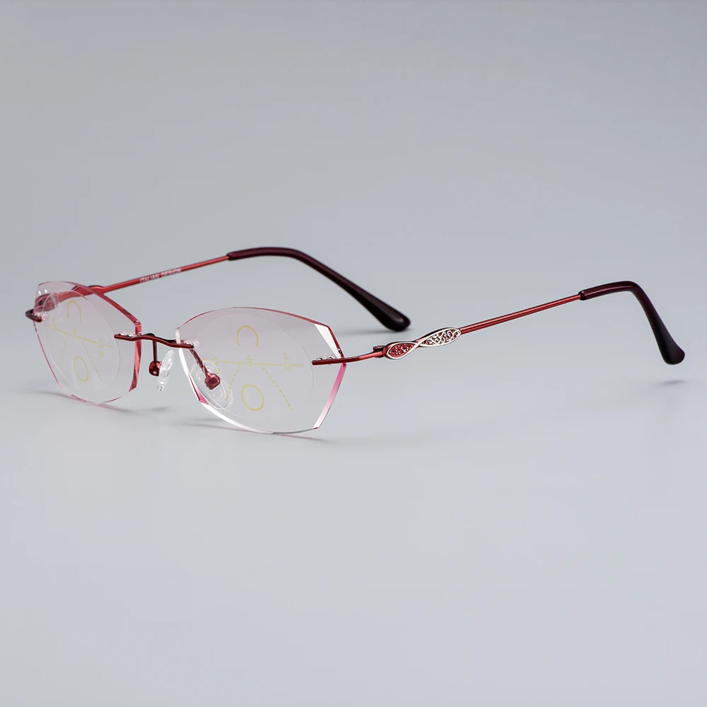 MASSENET стильные женские титановые сплав без оправы со стразами обрезные