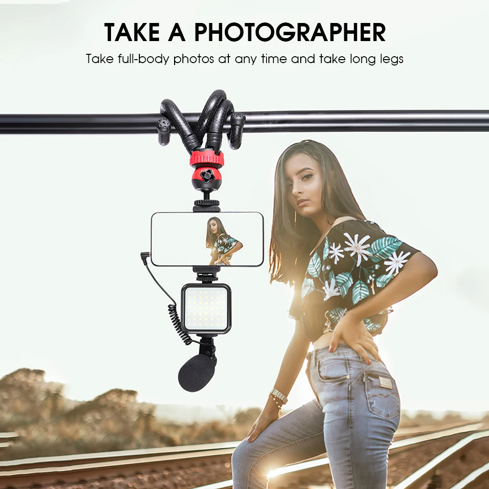 Travor фотографического Камера Live комплект гибкий светодиодный светильник