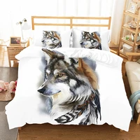 bed linen bedroom clothes 3d cruel wolf printed home textiles with pillowcases for adult queen double size