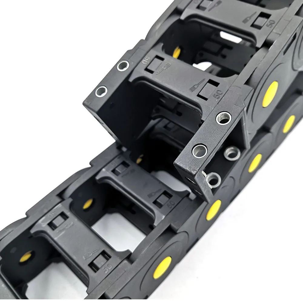 JFLO 30x50mm 40" Plastic Drag Chain Wire Carrier Cable Towline For CNC Router Machine Tools Transmission L1000mm Free Shipping - купить