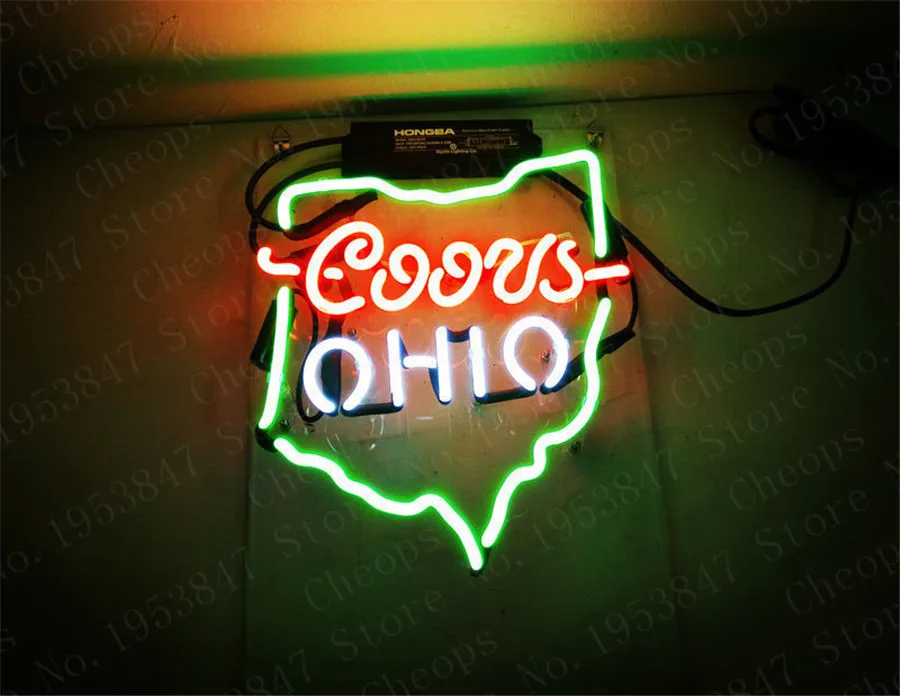 Coors светильник Огайо подарок неоновые вывески из настоящего стекла трубка