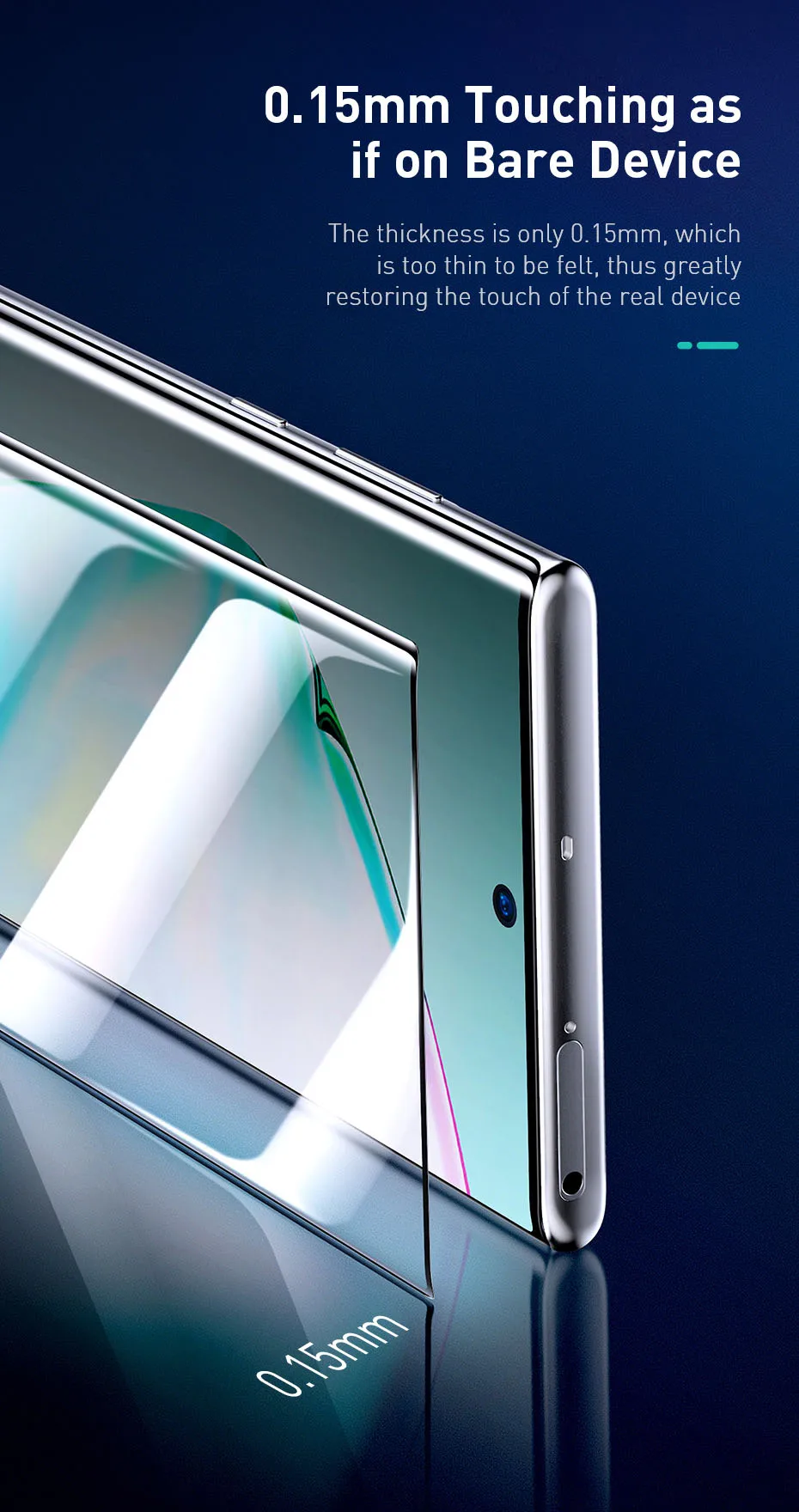 Прозрачная мягкая пленка Baseus, полностью изогнутая пленка, 2 шт, для samsung Galaxy Note10 Note10, анти-Взрывная пленка для экрана, тонкая пленка 0,15 мм