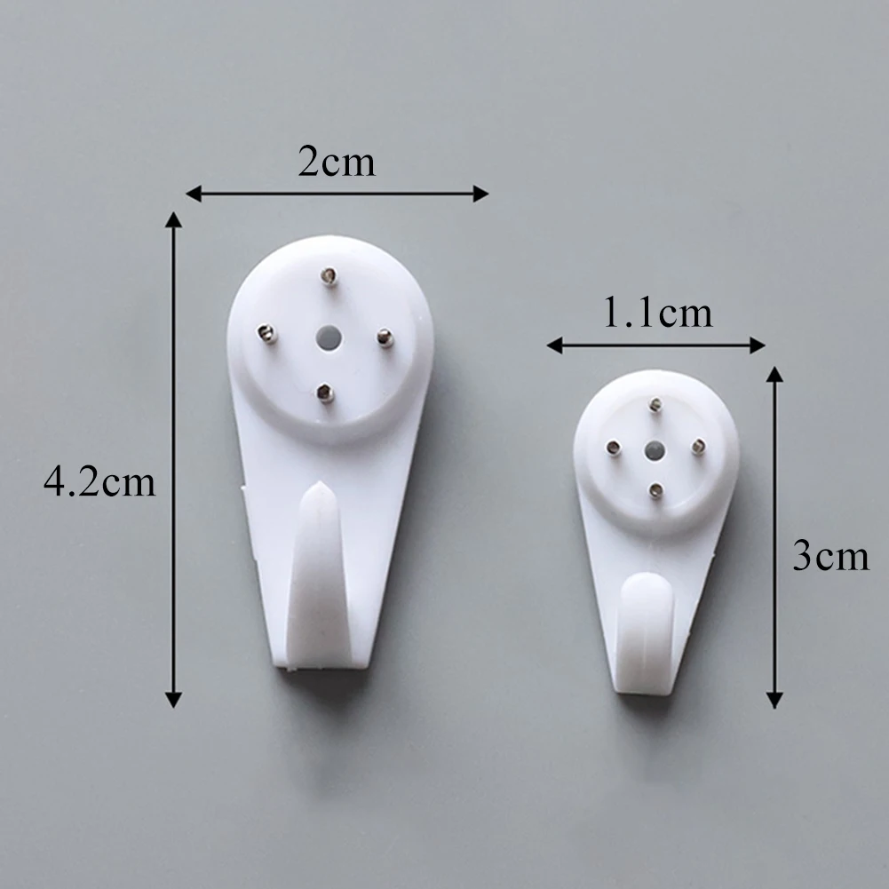 

10Pcs Mini Powerful Tracelss Wall Mounted Hanging Nail Hooks Removable Hanger