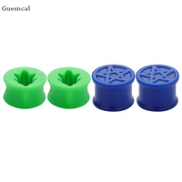 guemcal 2pcs fashionable and simple hollow cylindrical ear expander exquisite piercing jewelry