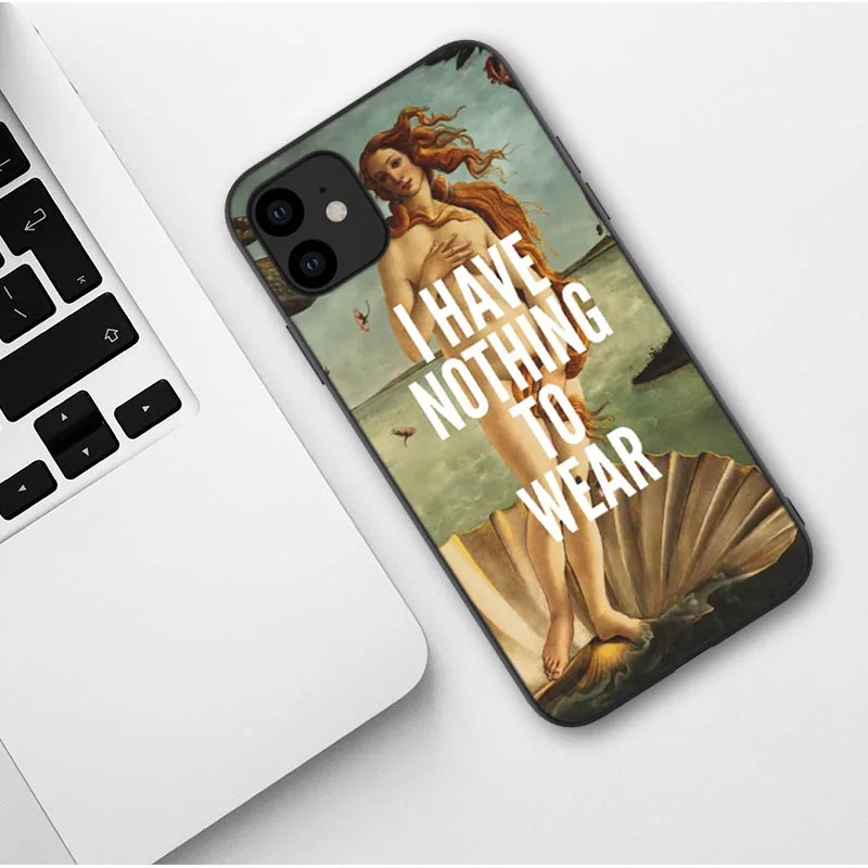 TPU Чехол для телефона iPhone 11 Pro Max Mona Lisa забавные имитирующие художественные картины Рождение Венеры мягкий чехол для iPhone XR XS MAX - Цвет: TPU