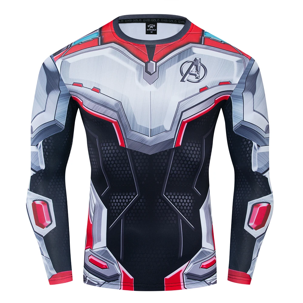 quantum realm cosplay premium captain america 3d printed costume compression t shirt finess gym quick drying tight tops marvel free global shipping