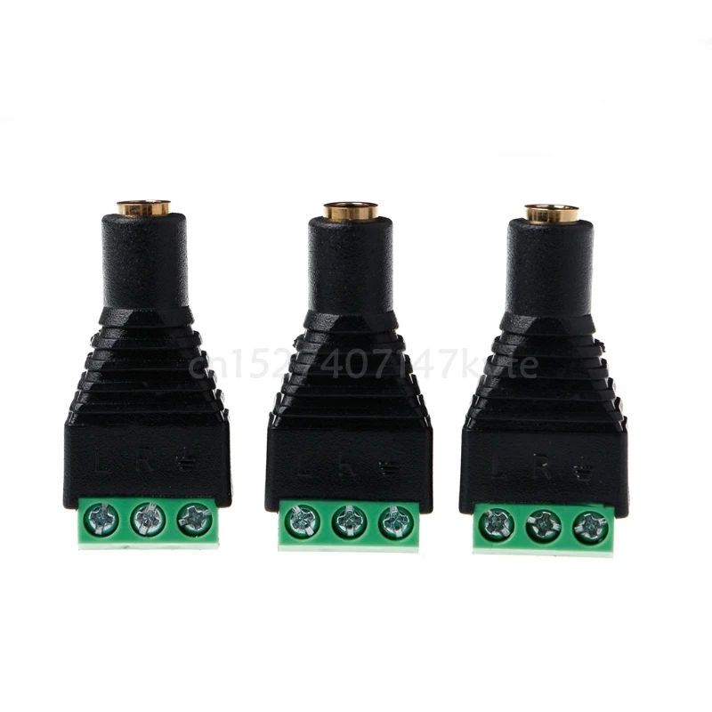 Пластиковые видео AV балун 3 5 мм стерео гнездо в винтовой клеммный разъем блок