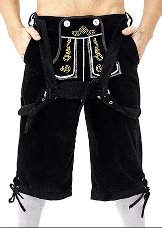 Традиционный немецкий пивной мужской костюм Oktoberfest Bavarian Deluxe Lederhosen шорты на