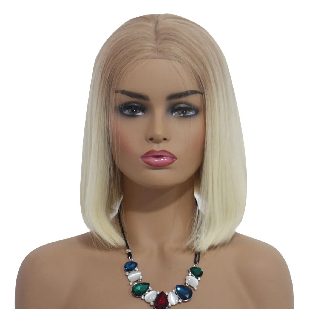 Парик BESFOR блонд Боб с предварительно выщипанной короткой естественной линией