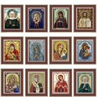 Вышивка стразами с изображением девы Марии, квадратная икона