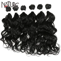 nature hair bundles deep wave hair synthetic weave high temperature fiber 16 20 inch 250g synthetic hair extension free shipping