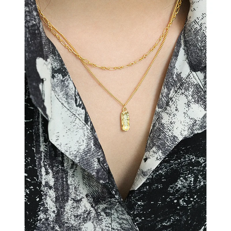 925 стерлингового серебра в геометрическом стиле состоящий из сережек и ожерелья