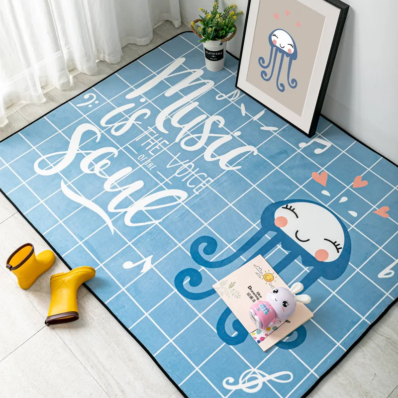 Мультяшные морские организмы напольный коврик для детской комнаты мягкий