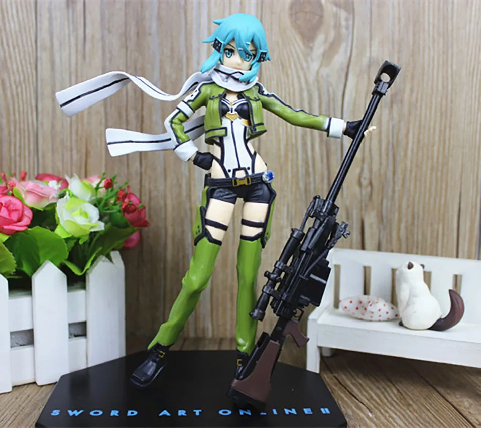 Японское аниме Sword Art Online Joint подвижная Синон Кирито асунаюки ПВХ фигурка игрушки украшения Коллекционная модель игрушки