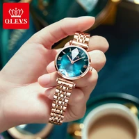 olevs women quartz watch elegant bracelet ladies watches calendar display 30 bar waterproof female watches relogio feminino