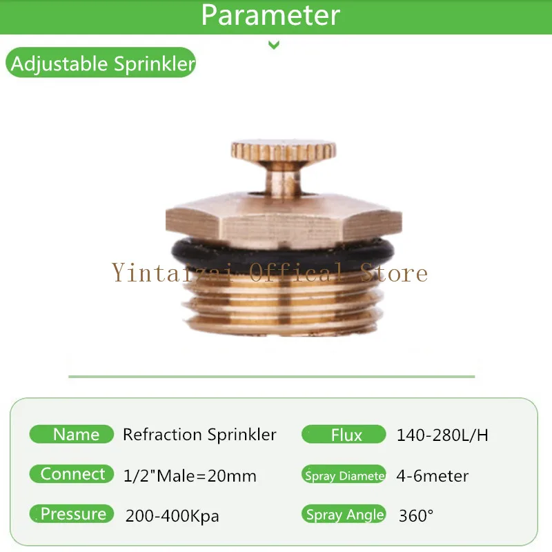 1/2 &quotЛАТУНЬ НАСТОЛЬНЫЙ Регулируемый распыления микро спринклер преломления