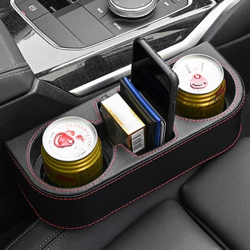 Car Cup Holder Seat Gap Organizer Storage Middle Box Auto Water Double Both Cup Drink Bottle Can Phone Keys Storage Holder Stand 2