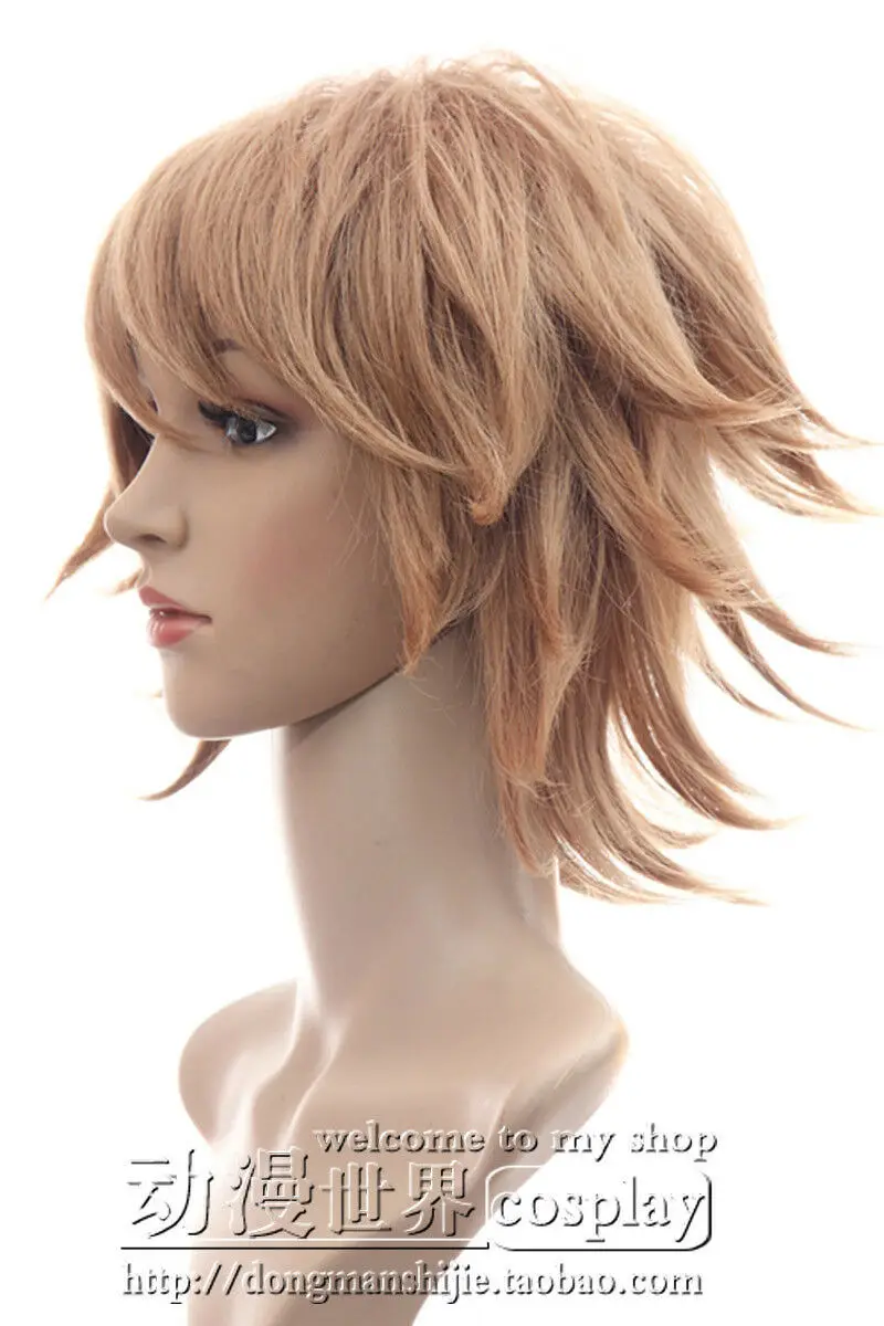

Danganronpa Dangan-Ronpa Chihiro Fujisaki short Brown Cosplay Wig +wig cap +Track