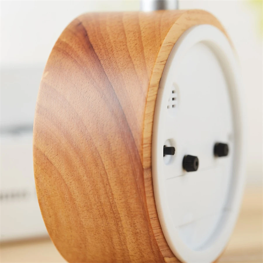 Милые мини-часы бесшумные творческие детский будильник деревянные цифровые часы