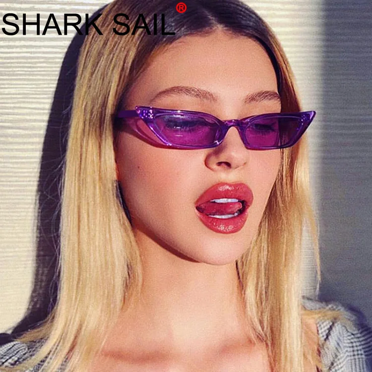 Женские винтажные солнцезащитные очки SHARK SAIL маленькие кошачий глаз UV400 |