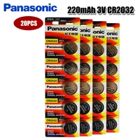 20pcs original panasonic cr2032 cr 2032 3v lithium battery for watch computer remote control calculator button cell coin battery