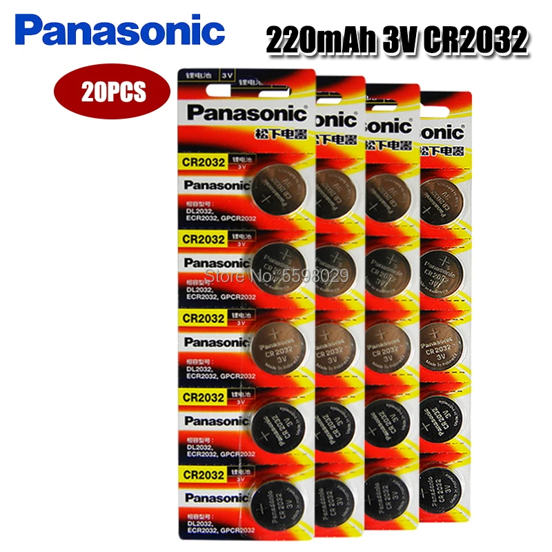 20pcs Original Panasonic cr2032 cr 2032 3V Lithium Battery For Watch computer Remote Control Calculator button cell coin battery |