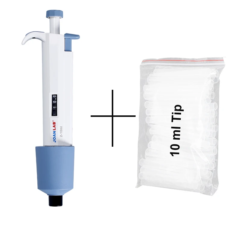 DXY 2-10ml Digital Adjustable Micro Pipette Micropipette Pipettor Gun With 10ml Tip