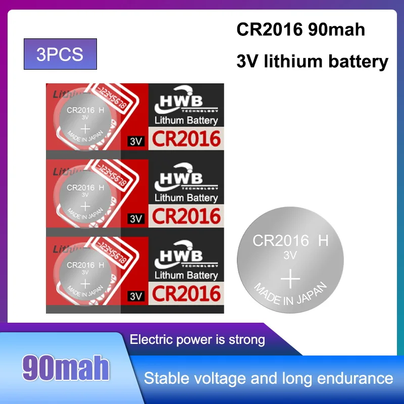 

3pcs original brand For Eaxell cr2016 BR2016 DL2016 LM2016 KCR2016 ECR2016 3v button cell coin lithium batteries for watch