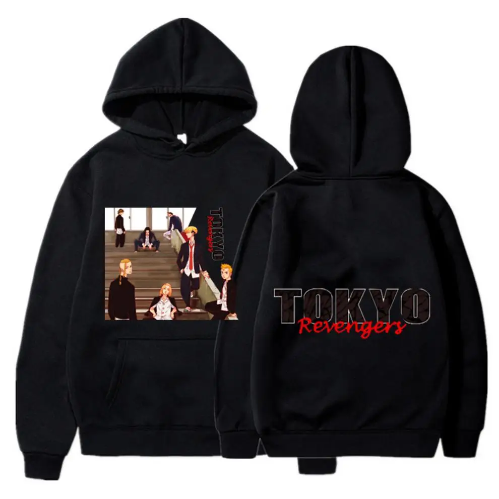 

Japan Anime Tokyo Revengers Mikey Baji Keisuke Hoodie Men Casual Loose Streetwear Unisex Sweatshirt Hip Hop Male Harajuku Top