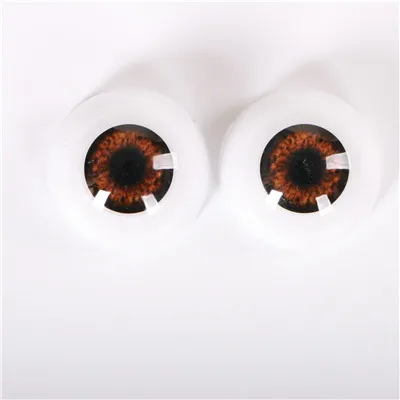 24mm BROWN Подходит для 20 22 24 дюймов Reborn Babies кукольные наборы 20 мм 22 мм 24 мм полукруглые игрушки глаза акриловые кукольные глаза 6 различных цветов - Цвет: 24mm BROWN