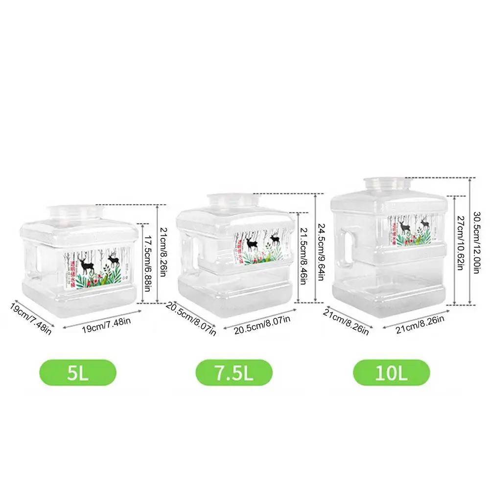 

Outdoor Equipment Quartet PC Car Bucket Thickened Drinking Bucket Self-driving Car With Portable Transparent Square Bucket