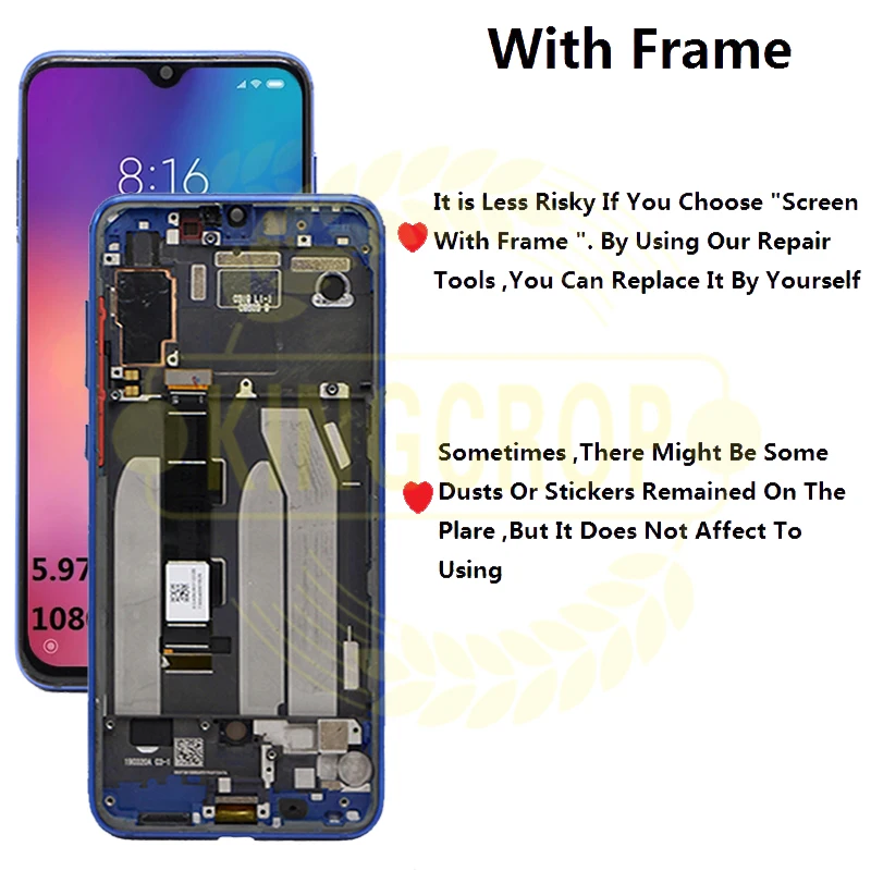 ЖК дисплей с рамкой для Xiaomi 9 SE дигитайзер в сборе сенсорный экран Mi MI9SE