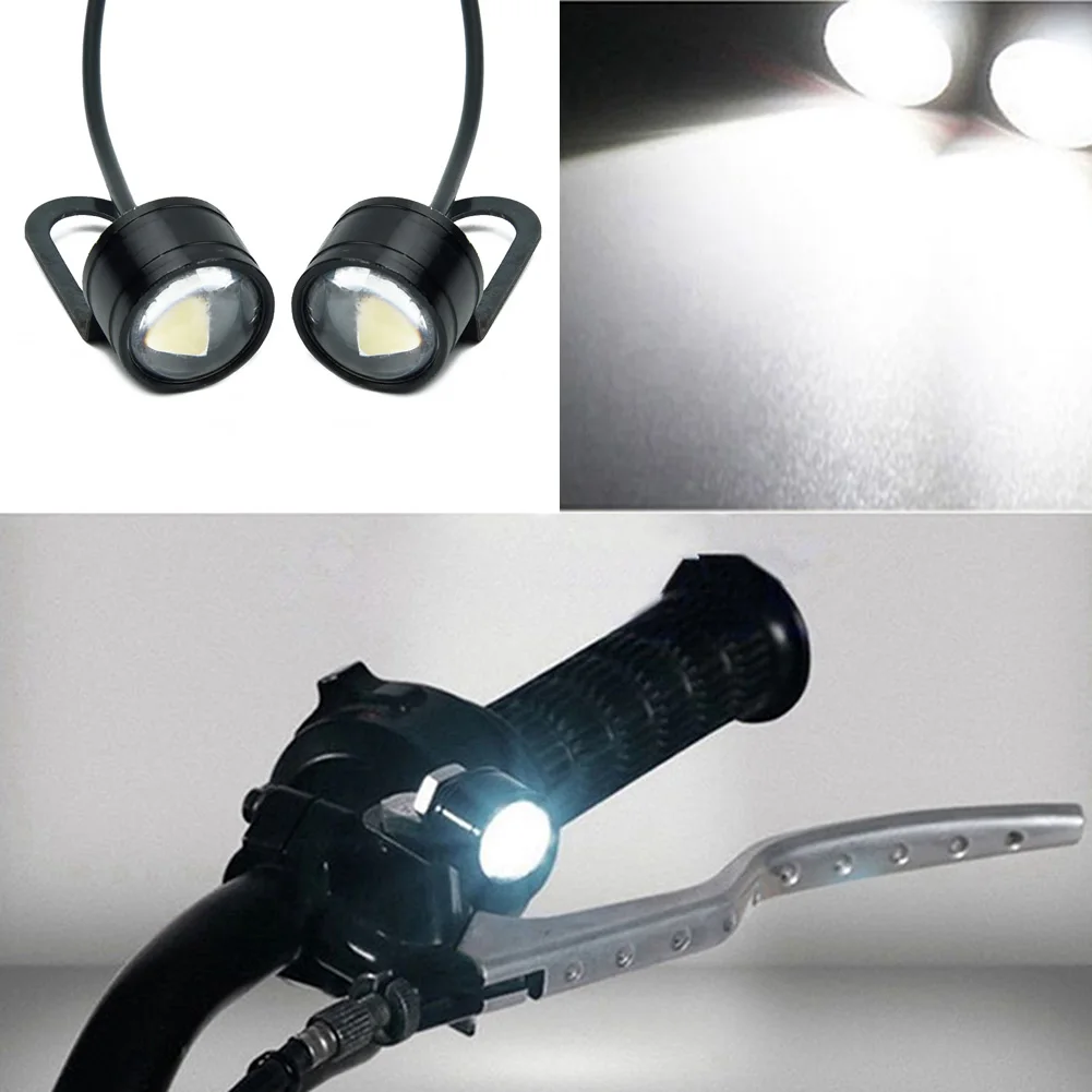 

2Pcs Motorcycle LED Spotlight Headlamp White Constant Light Ghost Fire Highlight Gw250 Spotlight