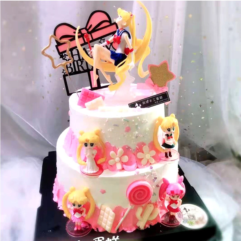 

Cartoon Anime Action Figures Anime Sailor Moon Action Figures Moon Power Pvc Model Collection Girls Gift Children Toy