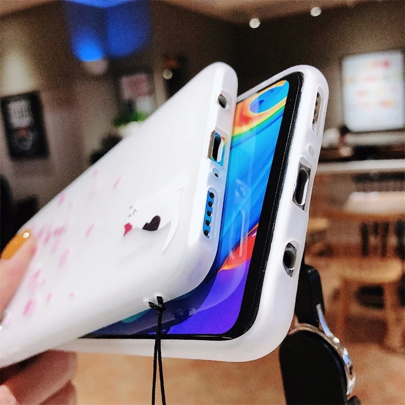 Простой мягкий силиконовый чехол для телефона Sakura Xiao mi Red Note 7 6 5A Pro GO милый Xiaomi 9 se 8