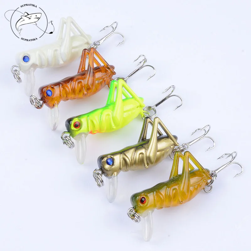 

5 шт./лот насекомые рыболовные приманки 4 см/3 г Bionic Grasshopper, рыболовная приманка, воблер, снасть, кренкбейт, искусственная жесткая приманка для ...