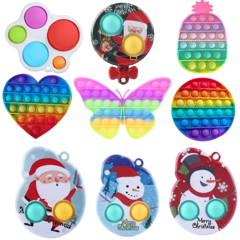 

Rainbow Bubble Pops Fidget Toys Kid Sensory Autisim Special Need Its Anti-stress Stress Relief Squishy Fidget Toy Random styles