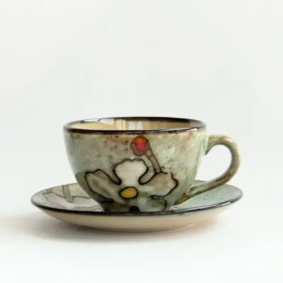 Керамическая кофейная чашка в японском и южнокорейском европейском стиле ретро