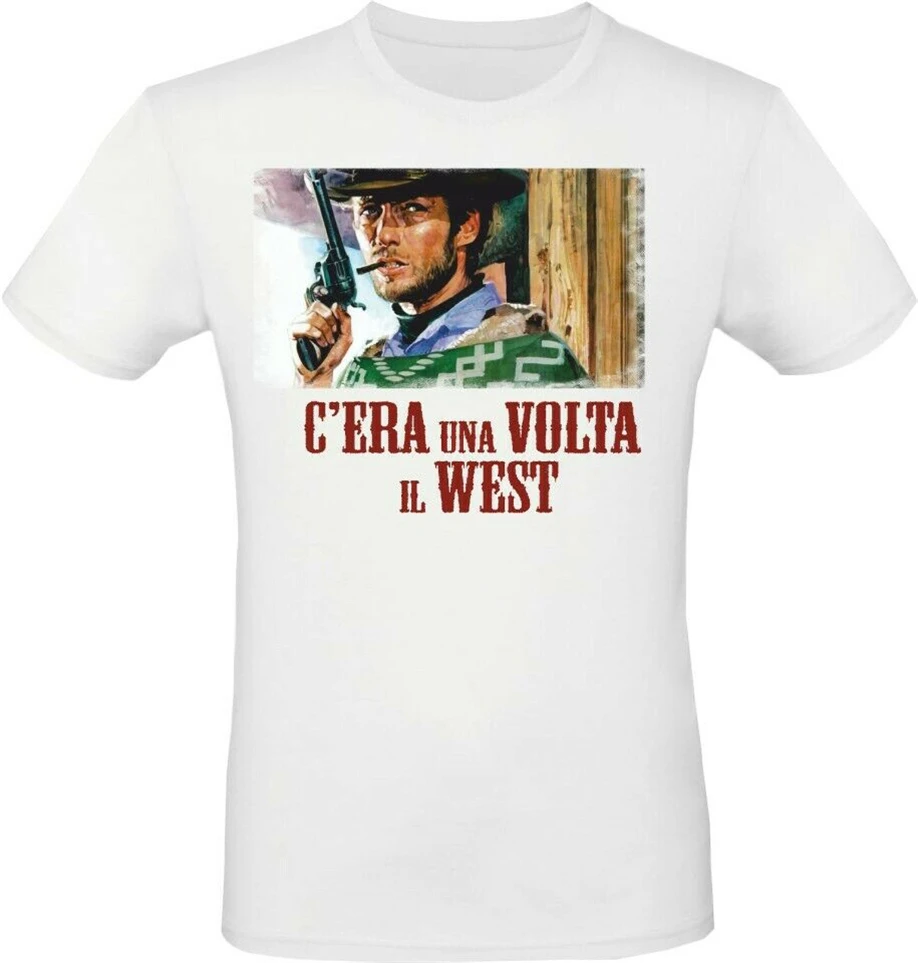 Maglietta Uomo Cɾra Una Volta Il West фильм Western Anni60 Sergio Leone Eastwood Уличная Повседневная футболка |