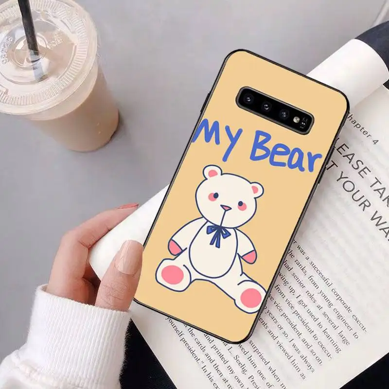 

Lovely popular Bear Case Coque Fundas for Samsung Galaxy S10 E S20 Ultra S8 S9 PLUS J6 Cover Accessories