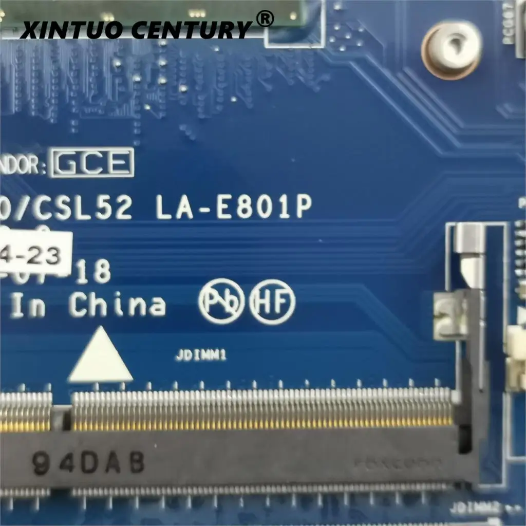 

For HP 15-BS Laptop Motherboard LA-E801P 924751-601 924751-501 924751-001 With i5-7200U CPU DDR4 MB 100% Tested Fast Ship