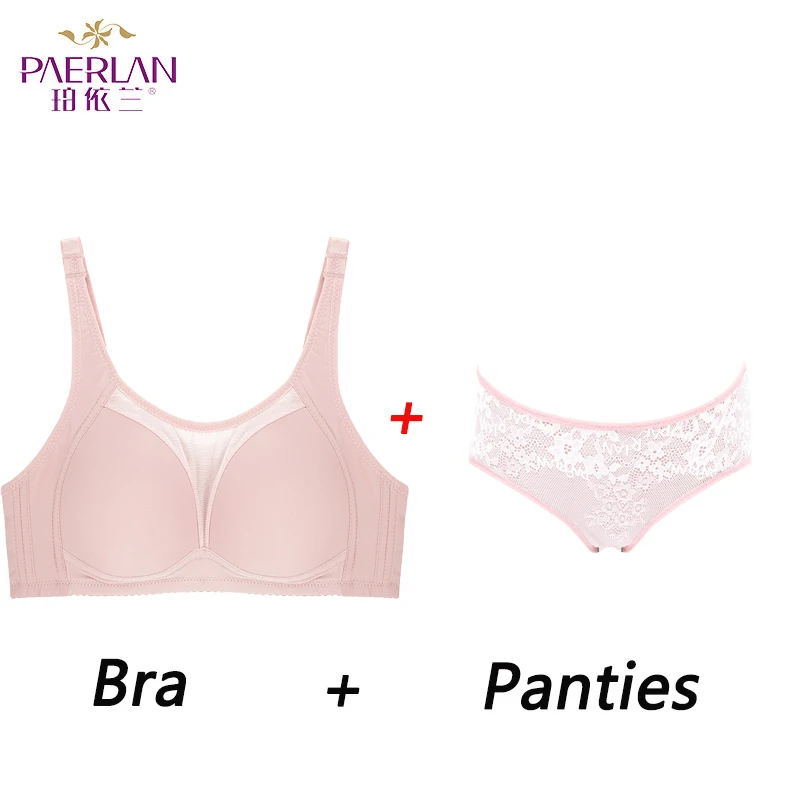 3071 Pink Set PAERLAN 80C-105C размер Топ Большой размер C чашка тонкий секционный бюстгальтер без стального кольца регулируемого типа дамы собрать новое нижнее белье - Цвет: 3071 Pink Set