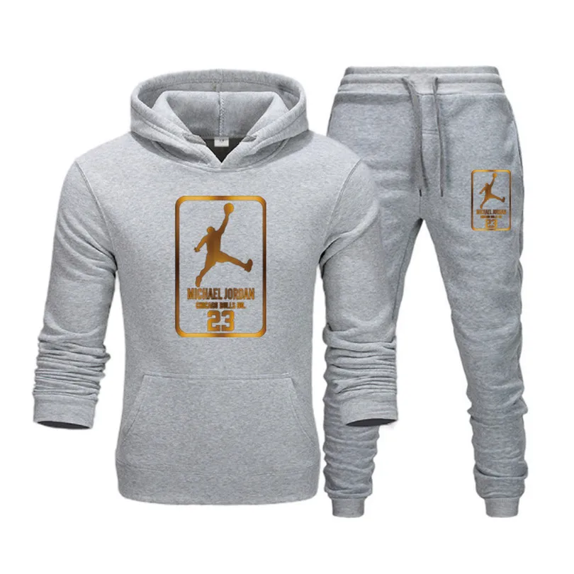 

New Men Hoodies Suit BrandTracksuit Sweatshirt Suit Fleece Hoodie+Sweat pants Jogging Homme Pullover 3XL Sporting Suit Male
