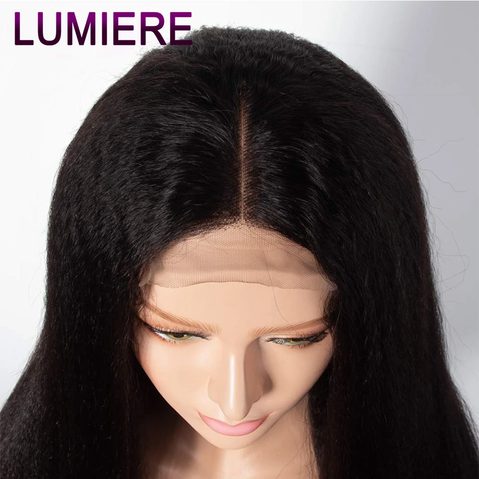 Lumiere кудрявые прямые 13X4 кружевные передние человеческие волосы парики