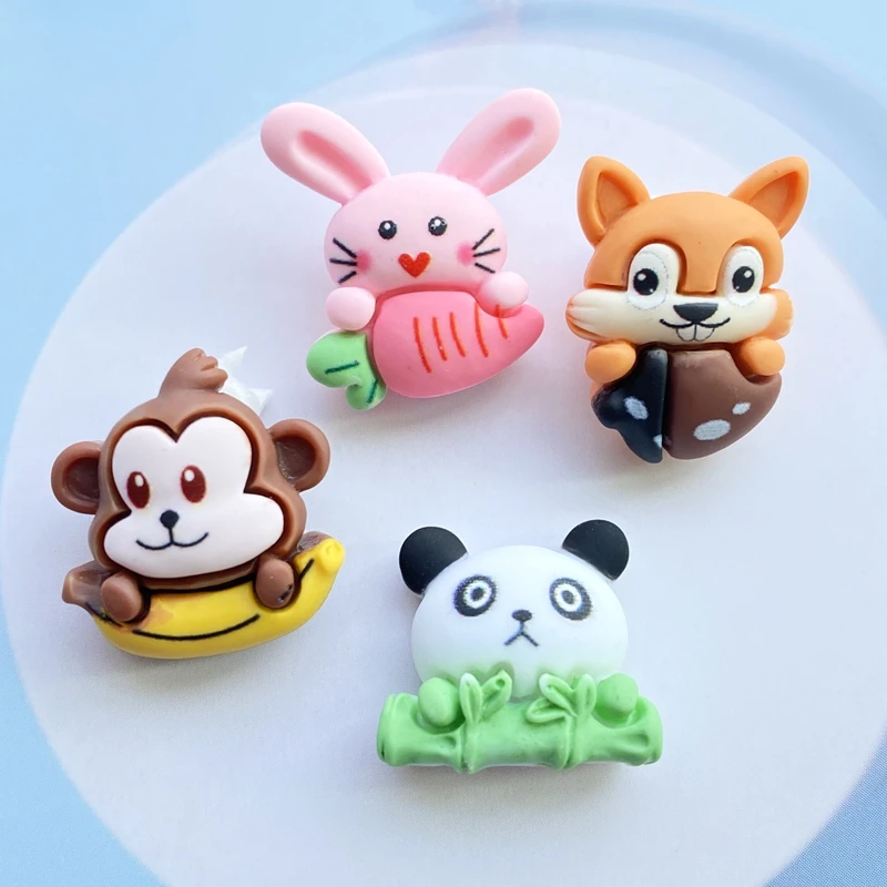 

10Pcs Lovely Mixed Mini Cute Animals Flat Back Resin Cabochons Scrapbooking DIY Jewelry Craft Decoration Accessories H280