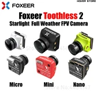 Foxeer MiniMicroNano беззубики 2 CMOS 12 2,1 мм 1200TVL PALNTSC 4:3 16:9 FPV OSD камера естественное изображение для радиоуправляемого FPV гоночного дрона