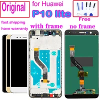 5 2 inch aaa quality lcd with frame for huawei p10 lite lcd display touch screen for huawei p10 lite was lx1 was lx1a was lx2