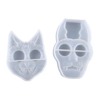 tigercats head shaped keychain epoxy resin mold diy crafts casting tool jewelry pendant silicone mould